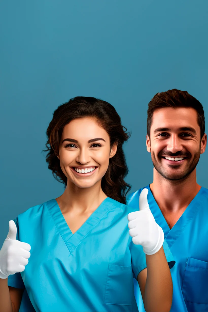 Imagen de dos dentistas sonriendo